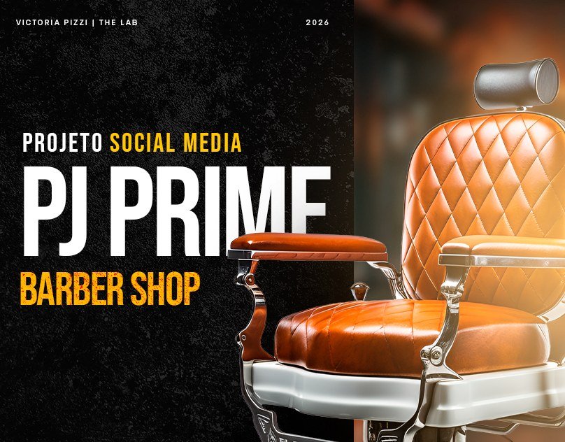 Case PJ Prime Barbearia — peças de design de Vicky
