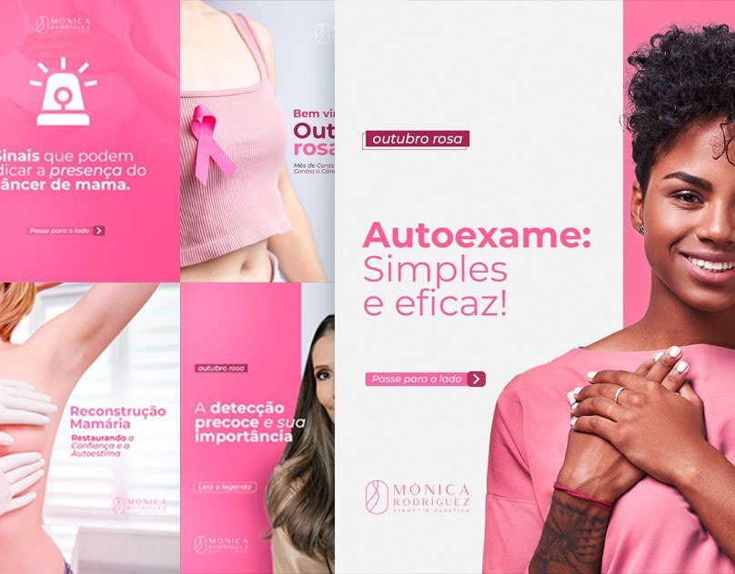 Case Outubro Rosa Dra. Mônica — peças de design de Vicky